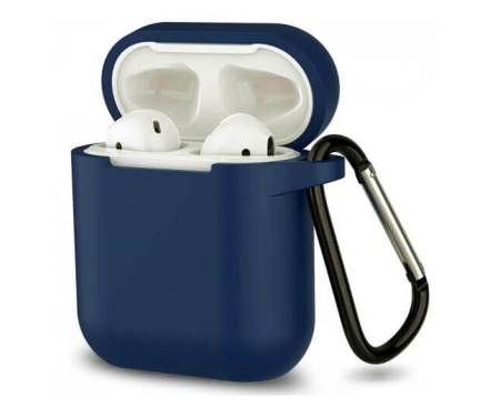 Чехол для Airpods с карабином Blueo Midnight Blue