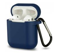 Чехол для Airpods с карабином Blueo Midnight Blue
