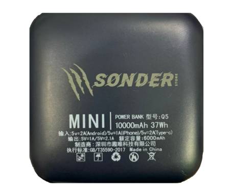 Power Bank SONDER Lite 10000 mAh (Black)
