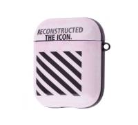 Чехол для Airpods 2 Stickers Print Case Off White Pink