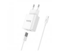 Сетевое зарядное устройство Hoco C62A Victoria dual port charger set Type-C (EU) 2USB 2.1A White