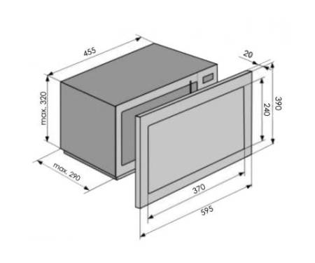 Микроволновая печь VENTOLUX MWBI 20 G IVORY TC