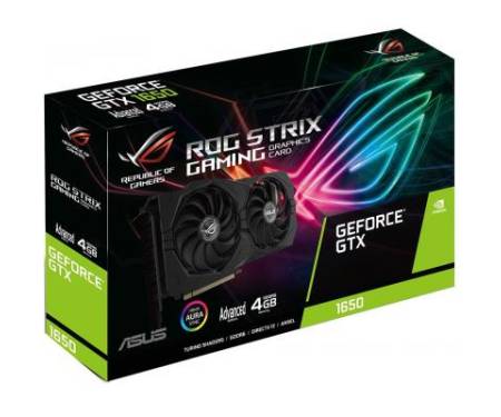 Видеокарта ASUS GeForce GTX1650 4096Mb ROG STRIX ADVANCED D6 GAMING (ROG-STRIX-GTX1650-A4GD6-GAMING)