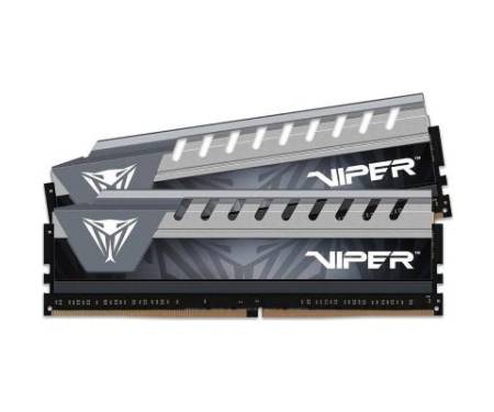 Модуль памяти для компьютера DDR4 32GB (2x16GB) 2666 MHz Viper Elite Black/Gray Patriot (PVE432G266C6KGY)
