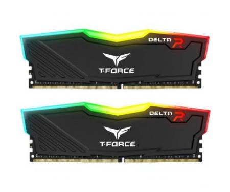 Модуль памяти для компьютера DDR4 32GB (2x16GB) 3200 MHz T-Force Delta Black RGB Team (TF3D432G3200HC16CDC01)