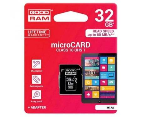 Карта памяти GOODRAM 32GB microSDHC Class 10 (M1AA-0320R12)