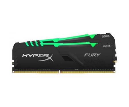 Модуль памяти для компьютера DDR4 64GB (2x32GB) 3600 MHz HyperX Fury RGB Black Kingston (HX436C18FB3AK2/64)