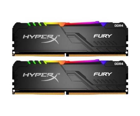 Модуль памяти для компьютера DDR4 64GB (2x32GB) 3600 MHz HyperX Fury RGB Black Kingston (HX436C18FB3AK2/64)