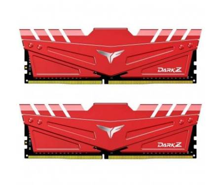 Модуль памяти для компьютера DDR4 16GB (2x8GB) 3000 MHz T-Force Dark Z Red Team (TDZRD416G3000HC16CDC01)