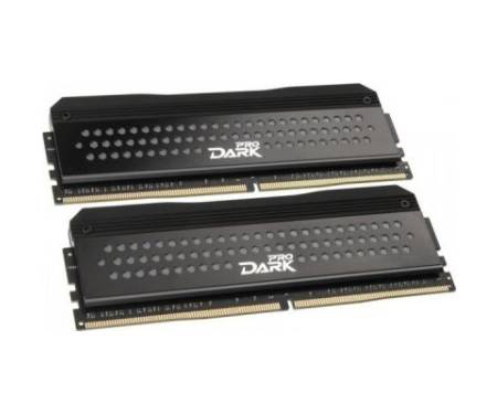 Модуль памяти для компьютера DDR4 16GB (2x8GB) 3200 MHz Dark Pro Black/Gray Team (TDPGD416G3200HC14ADC01)