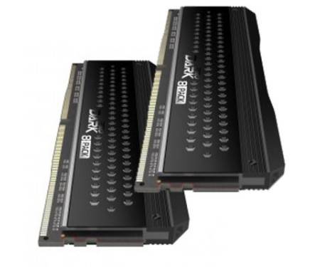 Модуль памяти для компьютера DDR4 16GB (2x8GB) 3200 MHz Dark Pro Black/Gray Team (TDPGD416G3200HC14ADC01)