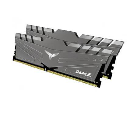 Модуль памяти для компьютера DDR4 16GB (2x8GB) 3200 MHz T-Force Dark Z Gray Team (TDZGD416G3200HC16CDC01)