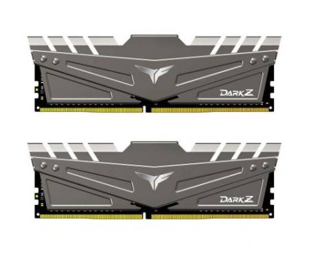 Модуль памяти для компьютера DDR4 16GB (2x8GB) 3200 MHz T-Force Dark Z Gray Team (TDZGD416G3200HC16CDC01)