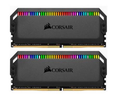 Модуль памяти для компьютера DDR4 16GB (2x8GB) 3600 MHz Dominator Platinum RGB Black CORSAIR (CMT16GX4M2C3600C18)