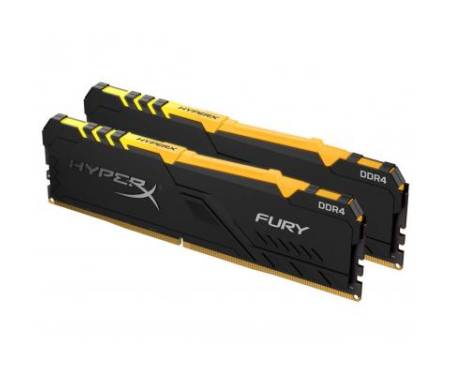 Модуль памяти для компьютера DDR4 16GB (2x8GB) 3600 MHz HyperX Fury RGB Kingston (HX436C17FB3AK2/16)