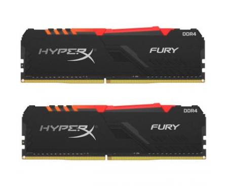 Модуль памяти для компьютера DDR4 16GB (2x8GB) 3600 MHz HyperX Fury RGB Kingston (HX436C17FB3AK2/16)