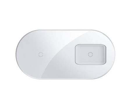 Беспроводное зарядное устройство Baseus Simple 2-in-1 Wireless Charger Pro Edition White (WXJK-C02)