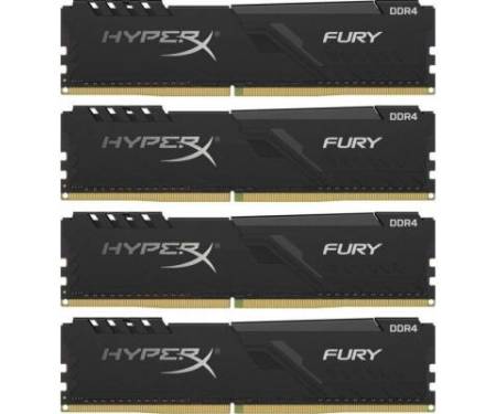 Модуль памяти для компьютера DDR4 128GB (4x32GB) 3200 MHz HyperX Fury Black Kingston (HX432C16FB3K4/128)