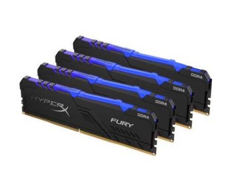 Модуль памяти для компьютера DDR4 128GB (4x32GB) 3200 MHz HyperX Fury RGB Kingston (HX432C16FB3AK4/128)