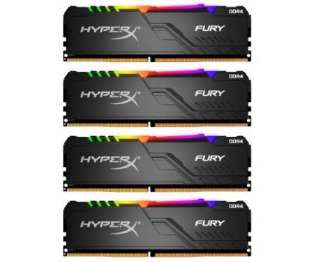 Модуль памяти для компьютера DDR4 128GB (4x32GB) 3200 MHz HyperX Fury RGB Kingston (HX432C16FB3AK4/128)