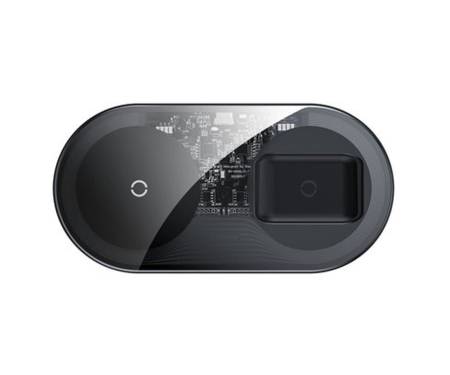 Беспроводное зарядное устройство Baseus Simple 2-in-1 Wireless Charger Pro Edition Transparent (WXJK-CA02)