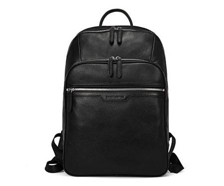Рюкзак Bostanten Leather Backpack 15,6 Laptop Travel College Bag Black