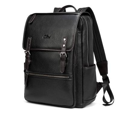 Рюкзак Men Genuine Leather Backpack 15,6 Laptop Black