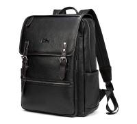 Рюкзак Men Genuine Leather Backpack 15,6 Laptop Black