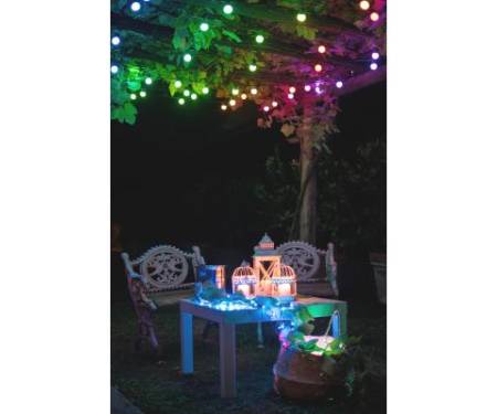 Гирлянда Twinkly Smart LED Strings RGB 100, BT + WiFi, Gen II, IP44 кабель че (TWS100STP-BEU)