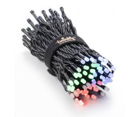 Гирлянда Twinkly Smart LED Strings RGB 100, BT + WiFi, Gen II, IP44 кабель че (TWS100STP-BEU)