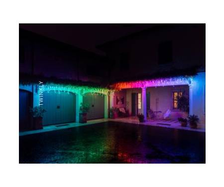 Гирлянда Twinkly Smart LED Icicle RGBW 190, BT + WiFi, Gen II, IP44 кабель пр (TWI190SPP-TEU)