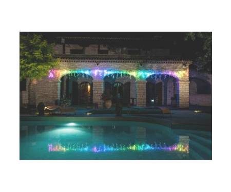 Гирлянда Twinkly Smart LED Icicle RGBW 190, BT + WiFi, Gen II, IP44 кабель пр (TWI190SPP-TEU)