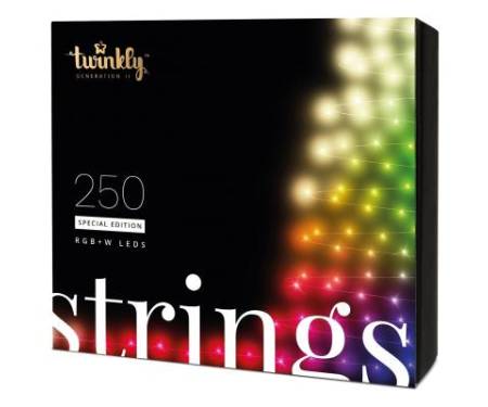 Гирлянда Twinkly Smart LED Strings RGBW 250, BT + WiFi, Gen II, IP44, кабель (TWS250SPP-BEU)