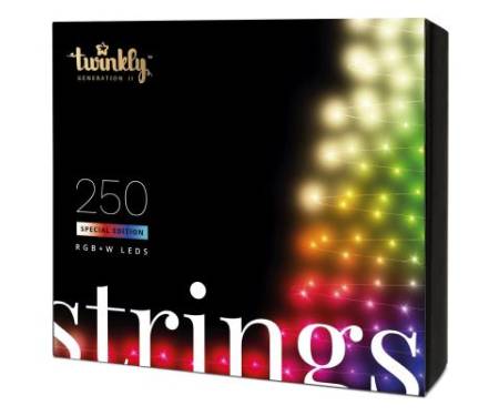 Гирлянда Twinkly Smart LED Strings RGBW 250, BT + WiFi, Gen II, IP44, кабель (TWS250SPP-TEU)
