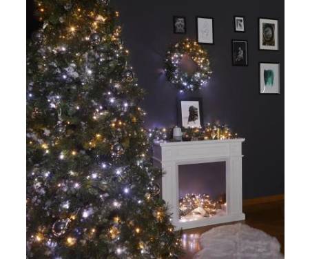Гирлянда Twinkly Smart LED Strings AWW 400, BT + WiFi, Gen II, IP44, кабель ч (TWS400GOP-BEU)