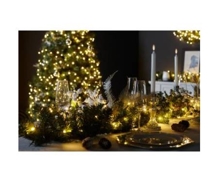 Гирлянда Twinkly Smart LED Strings AWW 400, BT + WiFi, Gen II, IP44, кабель ч (TWS400GOP-BEU)