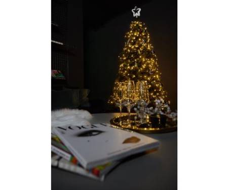 Гирлянда Twinkly Smart LED Strings AWW 400, BT + WiFi, Gen II, IP44, кабель ч (TWS400GOP-BEU)