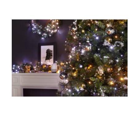 Гирлянда Twinkly Smart LED Strings AWW 400, BT + WiFi, Gen II, IP44, кабель ч (TWS400GOP-BEU)
