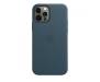 Чехол для Apple iPhone 12/12 Pro Leather Case with MagSafe Baltic Blue Copy