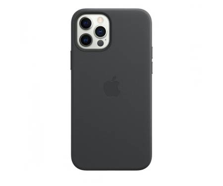 Чехол для Apple iPhone 12/12 Pro Leather Case with MagSafe Black Copy