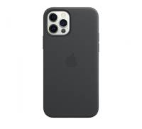 Чехол для Apple iPhone 12/12 Pro Leather Case with MagSafe Black Copy