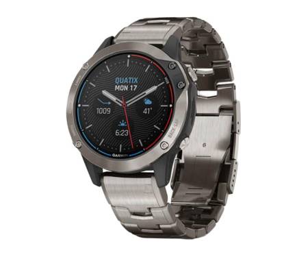 Смарт-часы Garmin quatix 6 Titanium Grey with Titanium Band (010-02158-95)