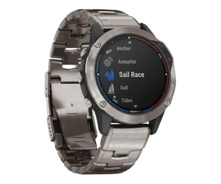 Смарт-часы Garmin quatix 6 Titanium Grey with Titanium Band (010-02158-95)