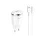 Сетевое зарядное устройство Hoco C37A Thunder power single port charger set with Micro cable(EU) 1USB 2.4A White