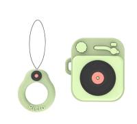 Чехол для Airpods Silicon case Gramophone Green