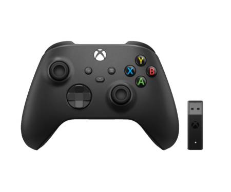 Геймпад Microsoft Xbox Series X Wireless Controller Carbon Black + Wireless Adapter for Windows 10
