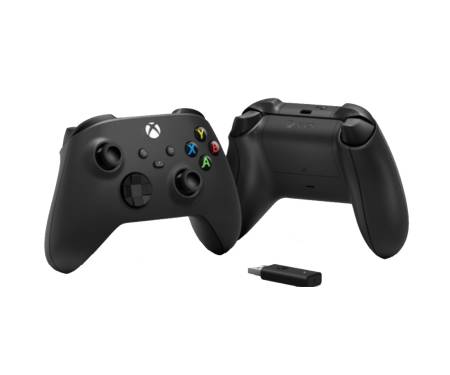 Геймпад Microsoft Xbox Series X Wireless Controller Carbon Black + Wireless Adapter for Windows 10