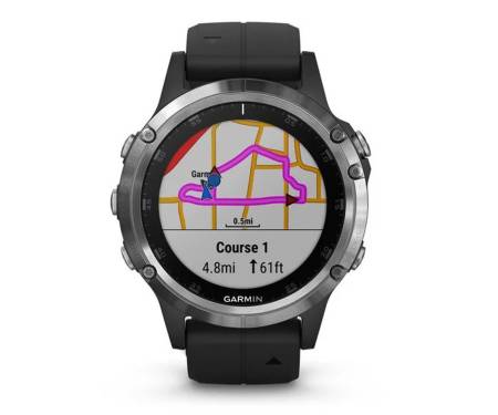 Спортивные часы Garmin fenix 5 Plus Silver with Black Band (010-01988-11)
