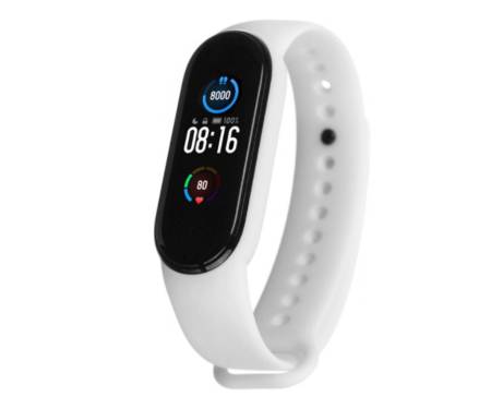 Ремешок для браслета Xiaomi Mi Band 5/6 Silicone White