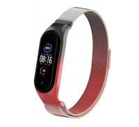 Ремешок для браслета Xiaomi Mi Band 5 Milanese Black-Red